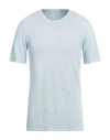120% Lino Man T-shirt Sky Blue Size Xl Linen