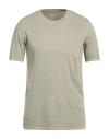 120% Lino Man T-shirt Military Green Size Xxl Linen