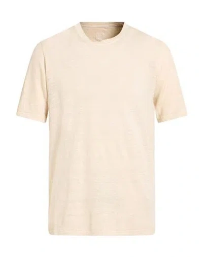 120% Lino Man T-shirt Beige Size 3xl Linen In Nude