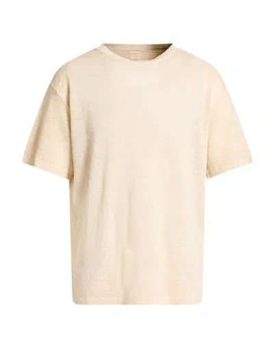 120% Lino Man T-shirt Beige Size 3xl Linen In Neutral