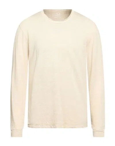 120% Lino Man T-shirt Beige Size L Linen In Neutral