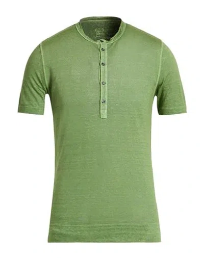 120% Lino Man T-shirt Green Size Xl Linen