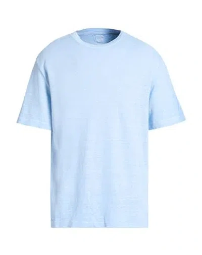 120% Lino Man T-shirt Light Blue Size Xl Linen