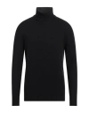 120% Lino Man Turtleneck Black Size Xs Cashmere, Virgin Wool