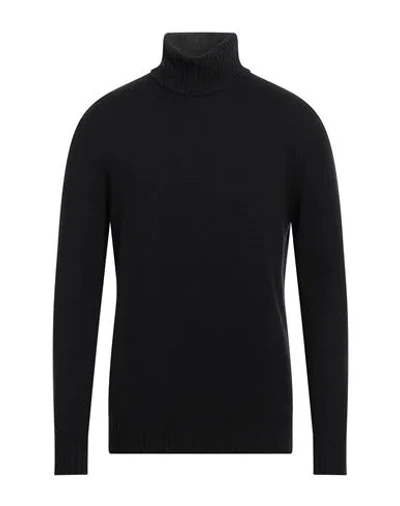 120% Lino Man Turtleneck Black Size Xs Cashmere, Virgin Wool In Black