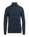 120% Lino Man Turtleneck Midnight Blue Size Xs Cashmere, Virgin Wool