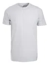 120% Lino Mélange-effect T-shirt In Grau
