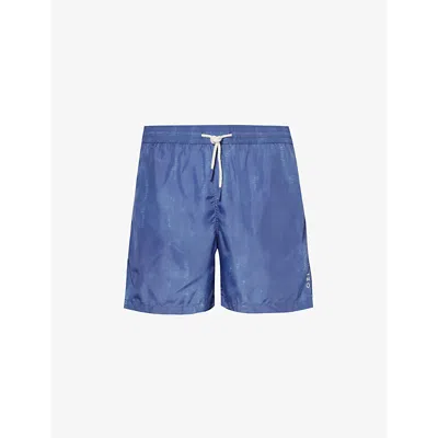 120% Lino Bermuda Swim Shorts In Delf Blue