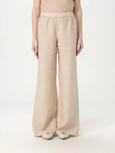 120% LINO PANTS 120% LINO WOMAN COLOR BEIGE,G71927022