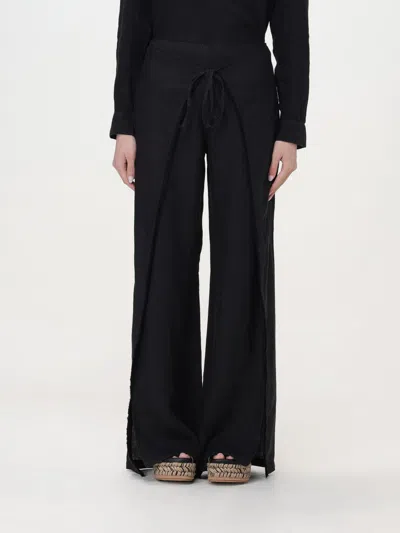 120% Lino Pants  Woman Color Black