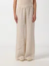 120% Lino Pants  Woman Color Safari