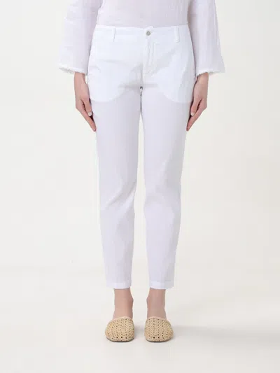 120% Lino Pants  Woman Color White