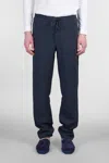 120% Lino Linen Cargo Pants In Blue