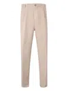 120% Lino Pleated Trousers In Metallic
