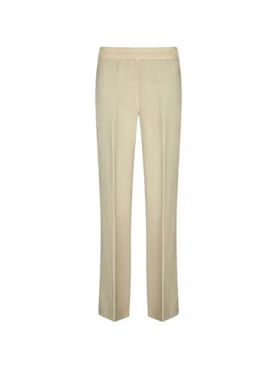 120% Lino Pressed-crease Trousers In Multi