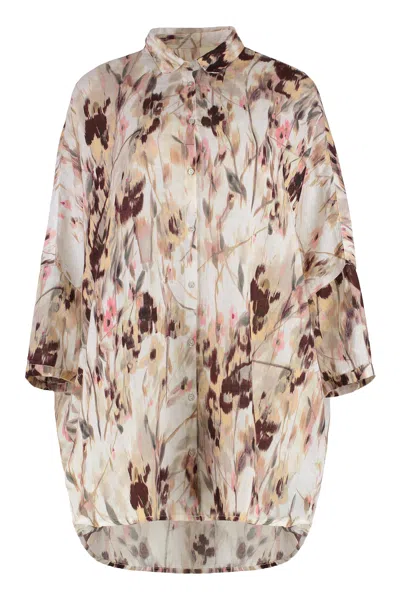 120% Lino Printed Linen Shirt