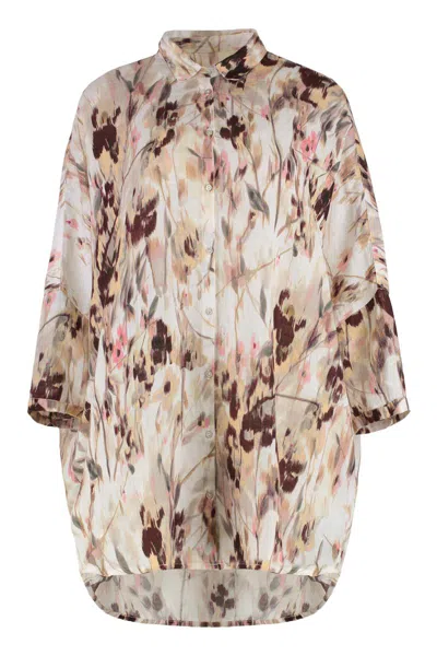 120% LINO 120% LINO PRINTED LINEN SHIRT