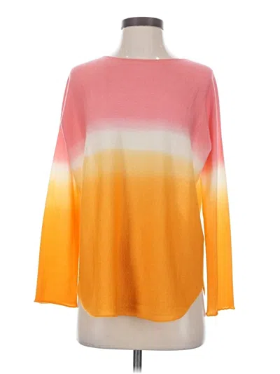 Pre-owned 120% Lino Pullover Sweater In Orange