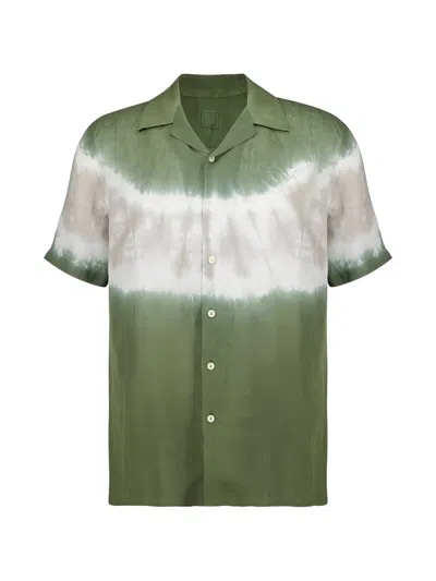 120% Lino Regular Fit Linen Shirt In Green