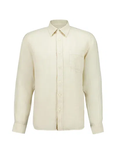 120% Lino Regular-fit Long-sleeve Shirt In Multi