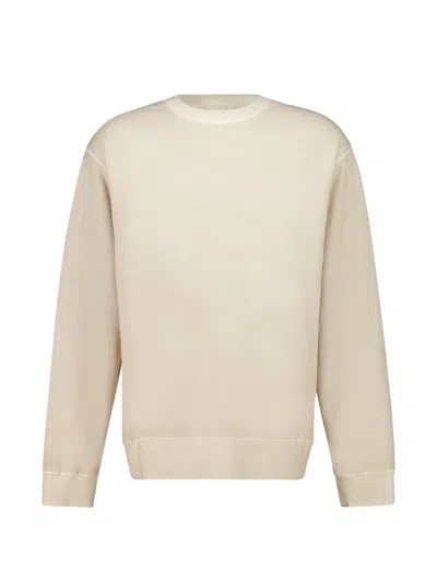 120% Lino Safari Long-sleeve Sweater In Multi