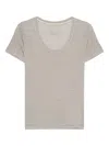 120% Lino Scoop-neck T-shirt