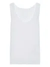 120% Lino Tank Top In White Linen