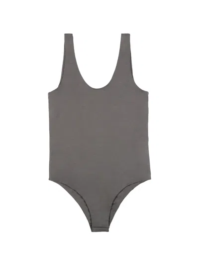 120% Lino Scoop-neck Sleeveless Body In Purple