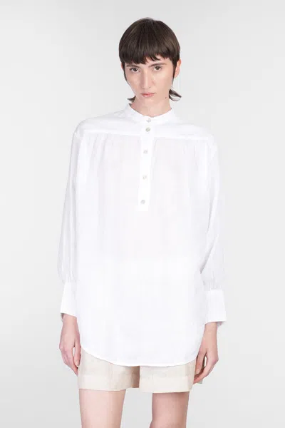 120% Lino Shirt In White Linen