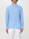 120% Lino Shirt  Men Color Gnawed Blue In Blue