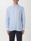 120% Lino Shirt  Men Color Gnawed Blue In Blau