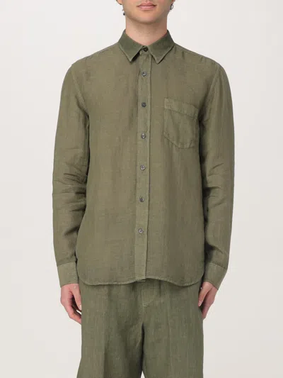 120% Lino Shirt  Men Color Coffee In Green