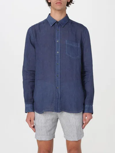 120% Lino Shirt  Men Color Navy In Navy
