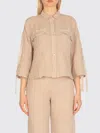 120% Lino Camicia  Donna Colore Beige