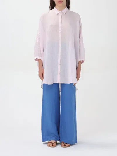120% Lino Shirt  Woman Color Blush Pink