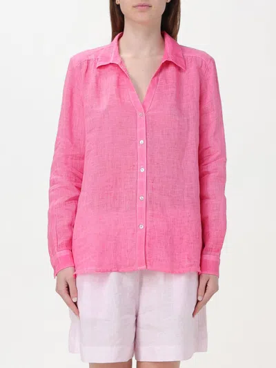 120% Lino Shirt  Woman Color Fuchsia