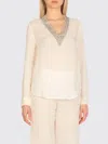120% Lino Camicia  Donna Colore Avorio In Neutral