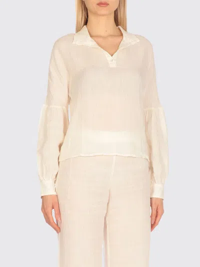 120% Lino Camicia  Donna Colore Avorio