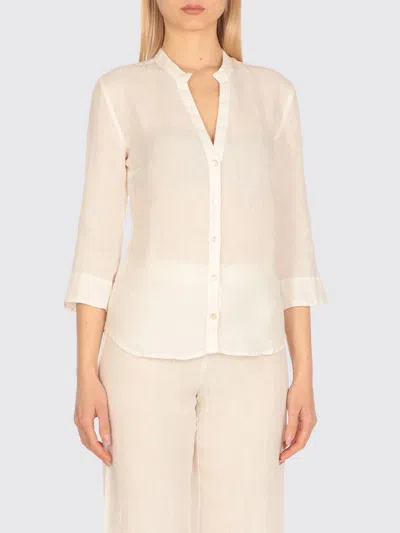 120% Lino Camicia  Donna Colore Avorio