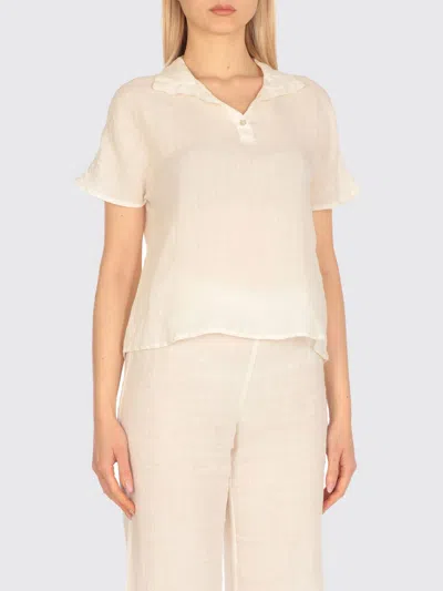 120% Lino Camicia  Donna Colore Avorio