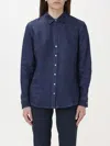 120% Lino Shirt  Woman Color Navy
