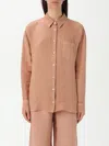 120% Lino Shirt  Woman Color Pink In Brown