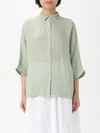 120% Lino Shirt  Woman Color Pistachio In Green