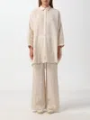 120% Lino Shirt  Woman Color Safari In Nude & Neutrals