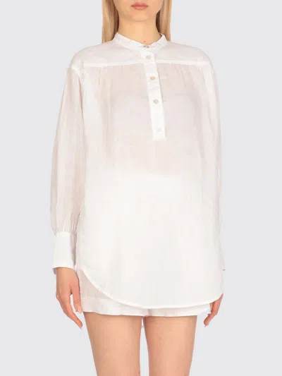 120% Lino Camicia  Donna Colore Bianco