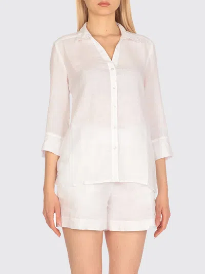 120% Lino Camicia  Donna Colore Bianco In White
