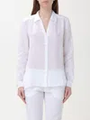 120% Lino Wide Leg Linen Trousers In White