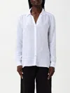 120% Lino Wide Leg Linen Trousers In Weiss