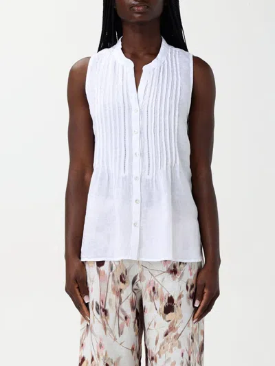 120% Lino Shirt  Woman Color White In Weiss