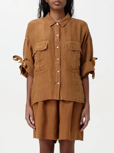 120% LINO SHIRT 120% LINO WOMAN COLOR YELLOW,G71914003